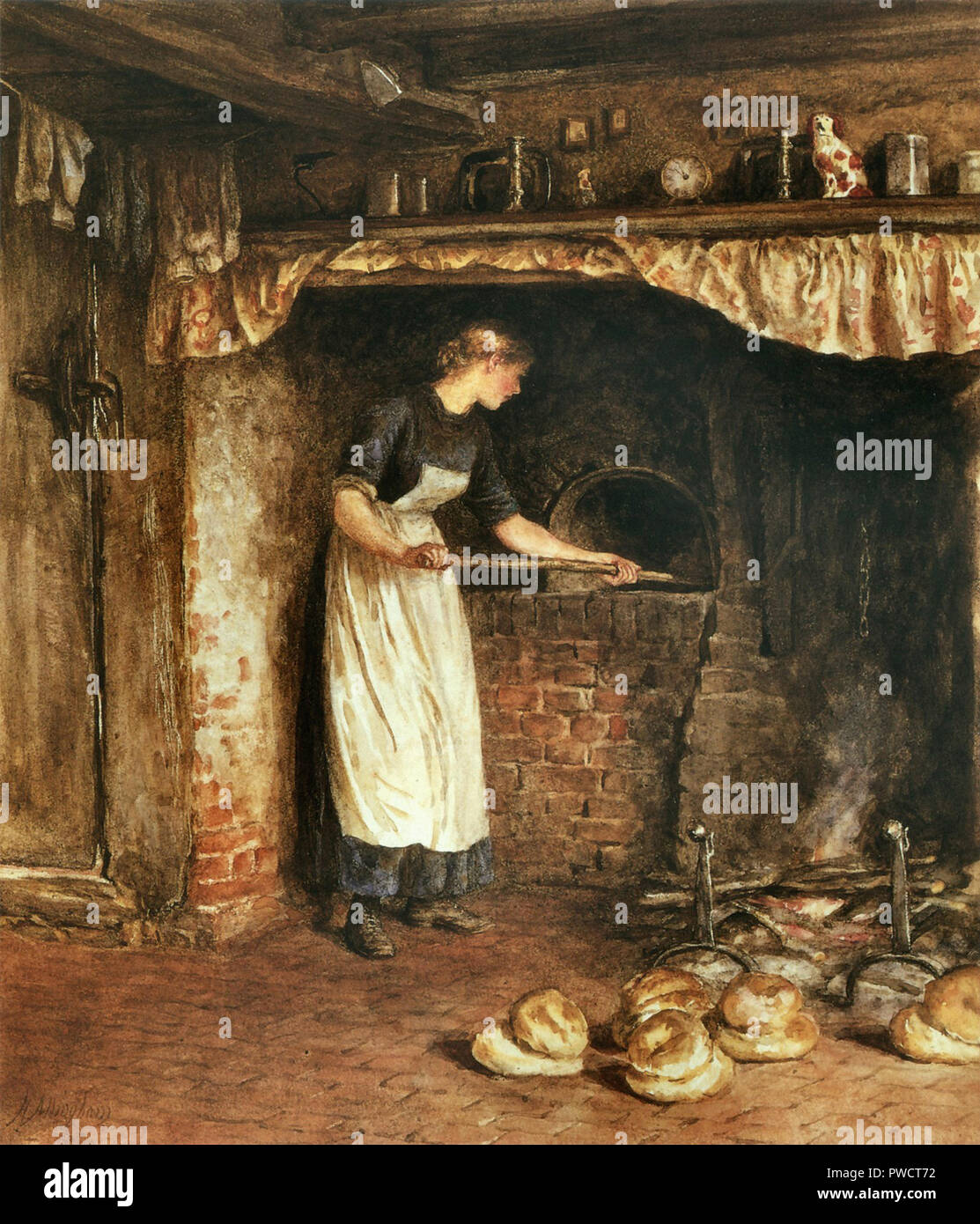 Allingham Helen - backen das Brot Stockfoto