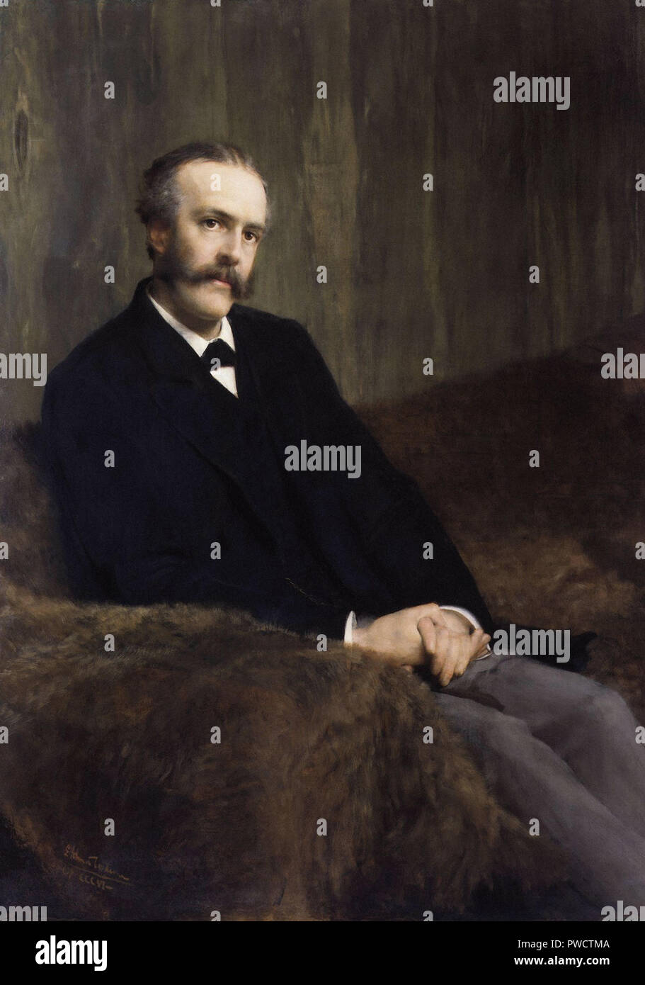 Lawrence Alma-Tadema-Portrait von Arthur James Balfour 1. Earl von Balfour Stockfoto