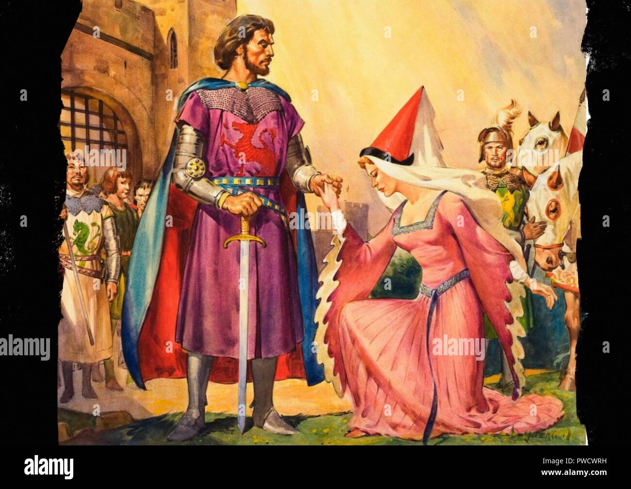 König Arthur vintage Artwork Stockfoto König Arthur vintage Artwork Stockfoto