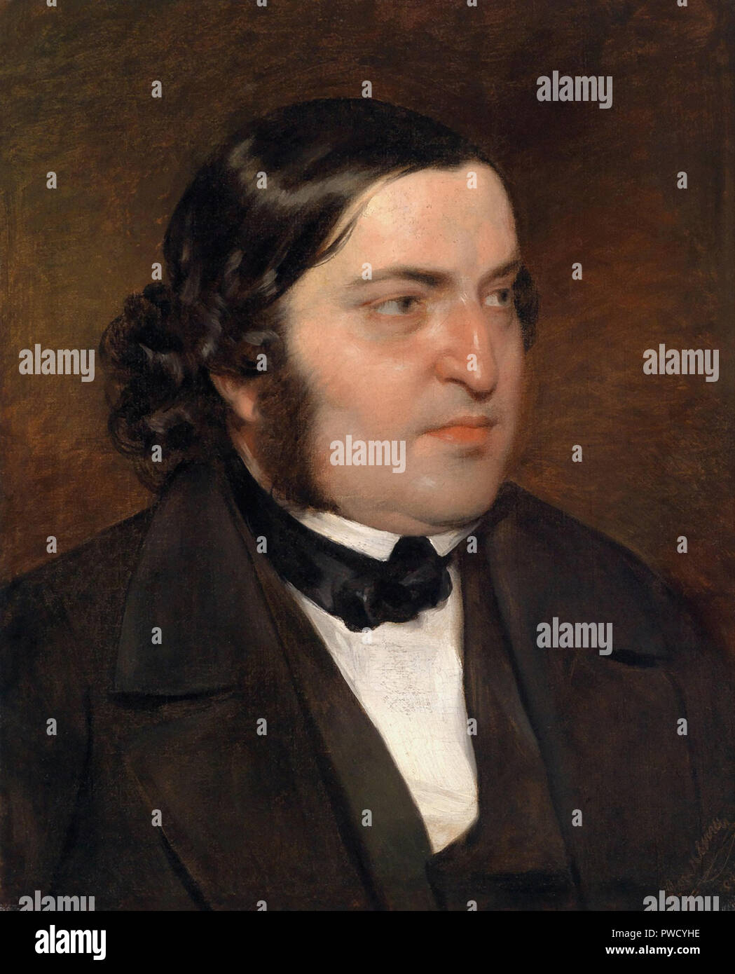 Friedrich von Amerling - Porträt des Malers Robert Theer Stockfoto