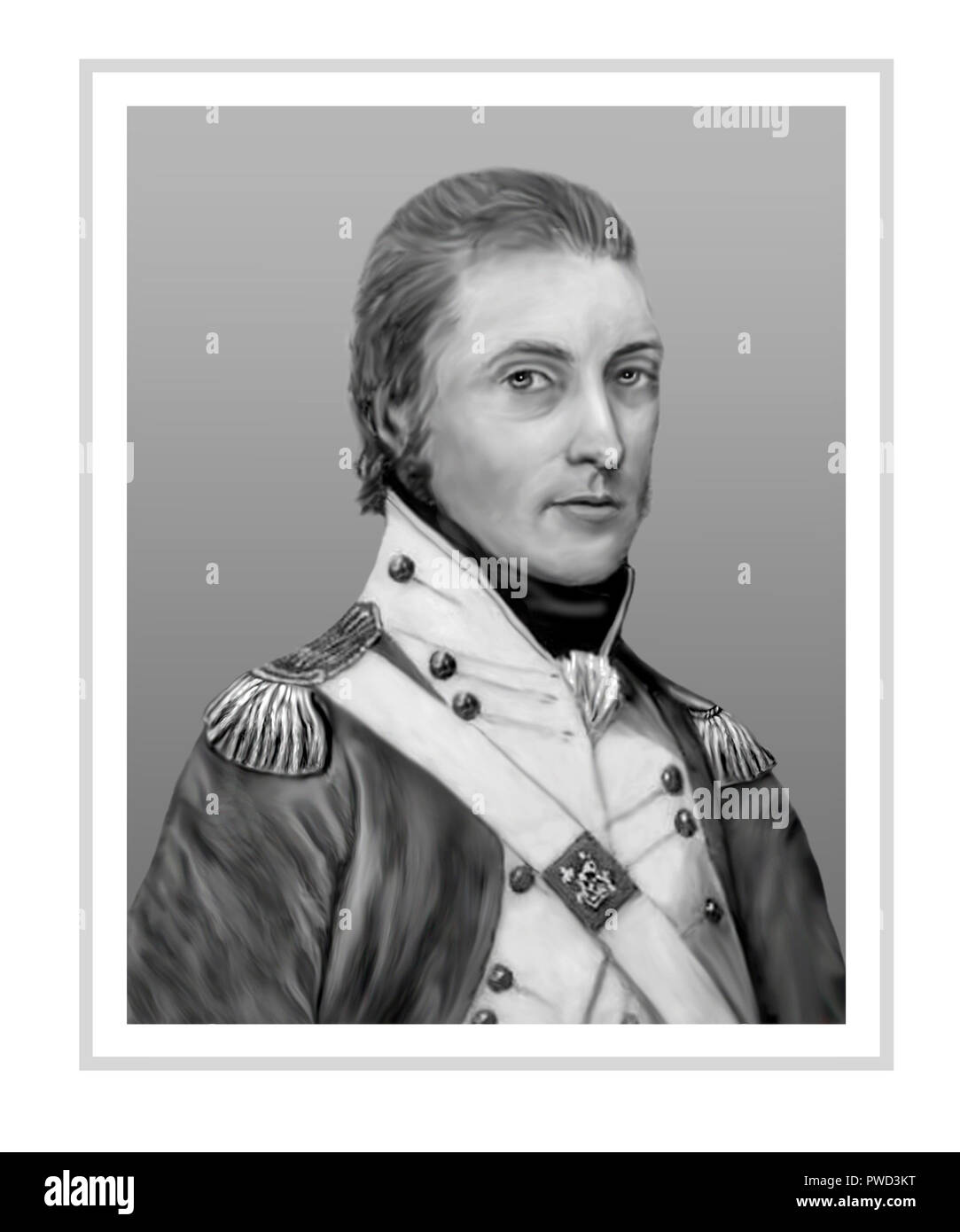 Kapitän Watkin Schleie 1758 - 1833 der britischen Marine Offizier Thema Stockfoto