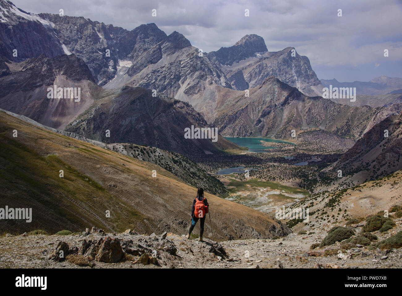 Trekking in der schönen Fann Mountains, Tadschikistan Stockfoto