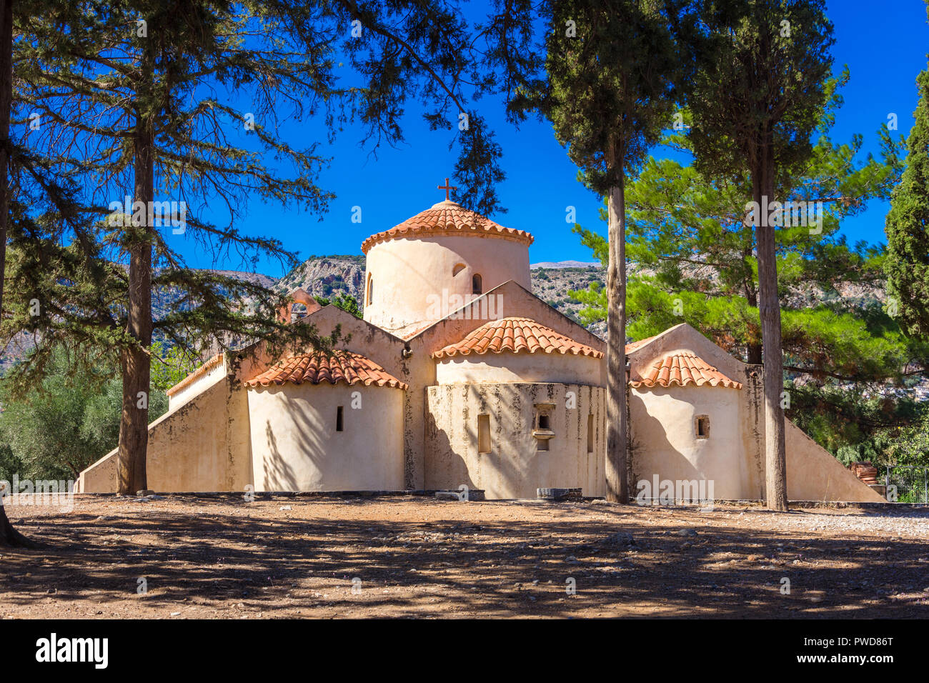Die Kirche Panagia Kera im Dorf Kritsa, Kreta, Griechenland Stockfoto