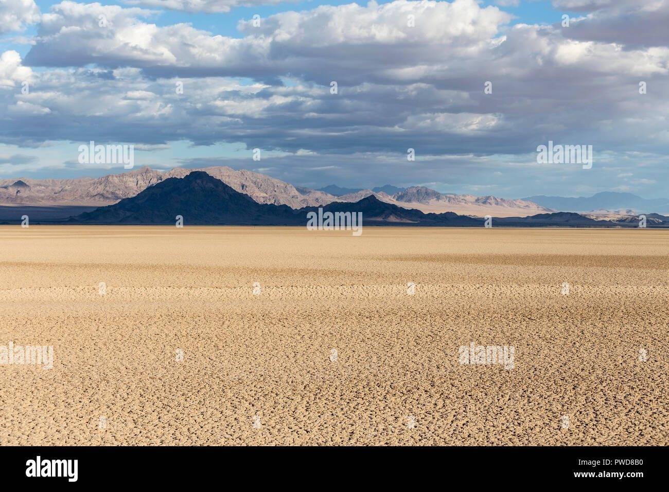 Soda trockenen See an der Mojave National Preserve in der Nähe von Bäcker, Kalifornien. Stockfoto