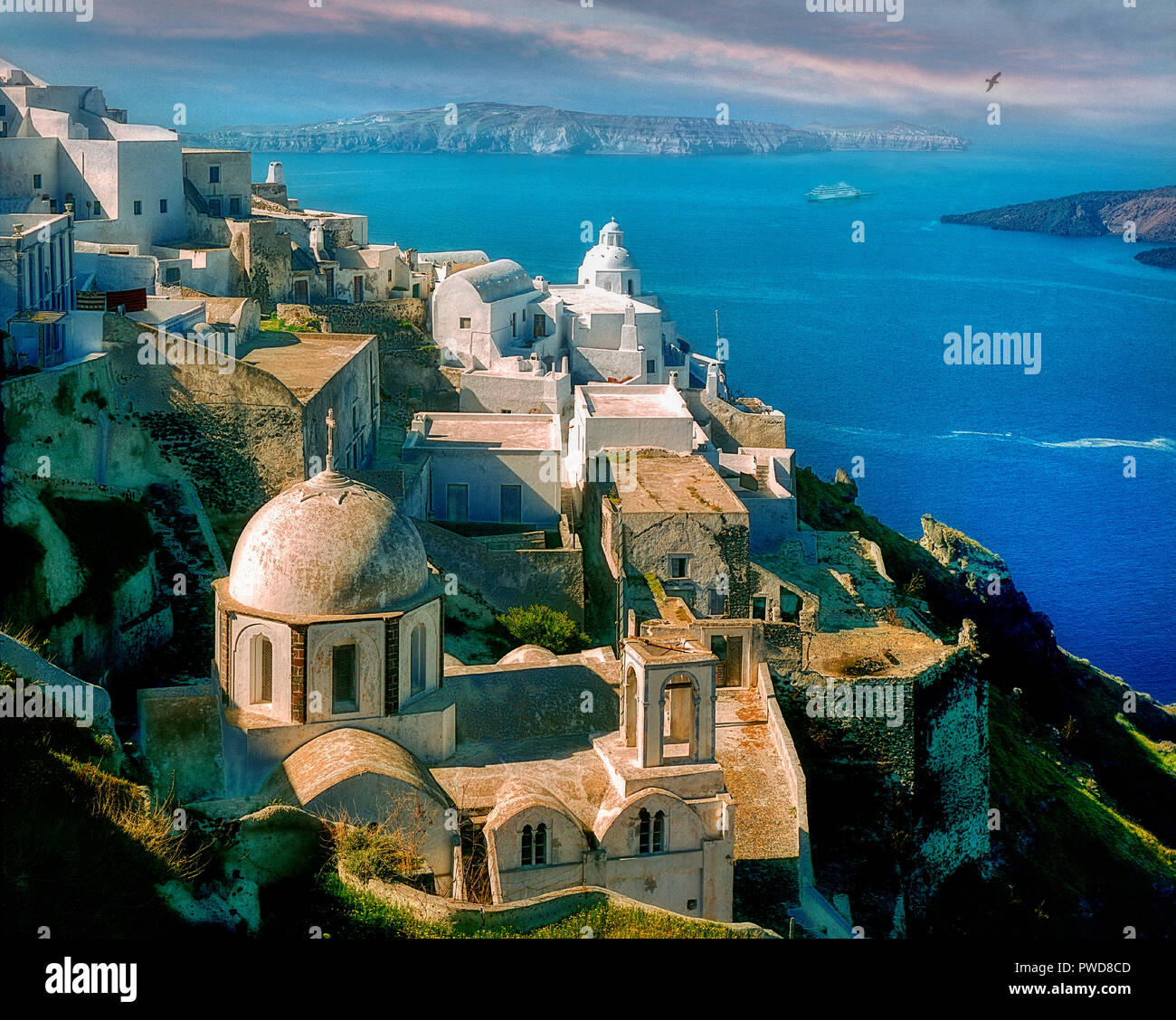 GR - CYCLADES: Thira auf der Insel Santorini Stockfoto