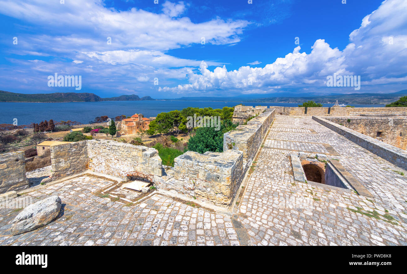 Die venezianische Festung von Pylos, Peloponnes, Griechenland Stockfoto