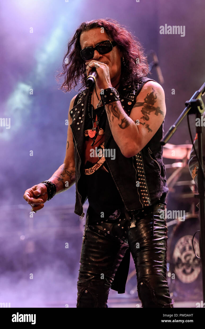 September 29, 2018, Las Vegas, Nevada, die band Ratt spielt ein Konzert in der Las Vegas Fremont Street Experience. Stockfoto