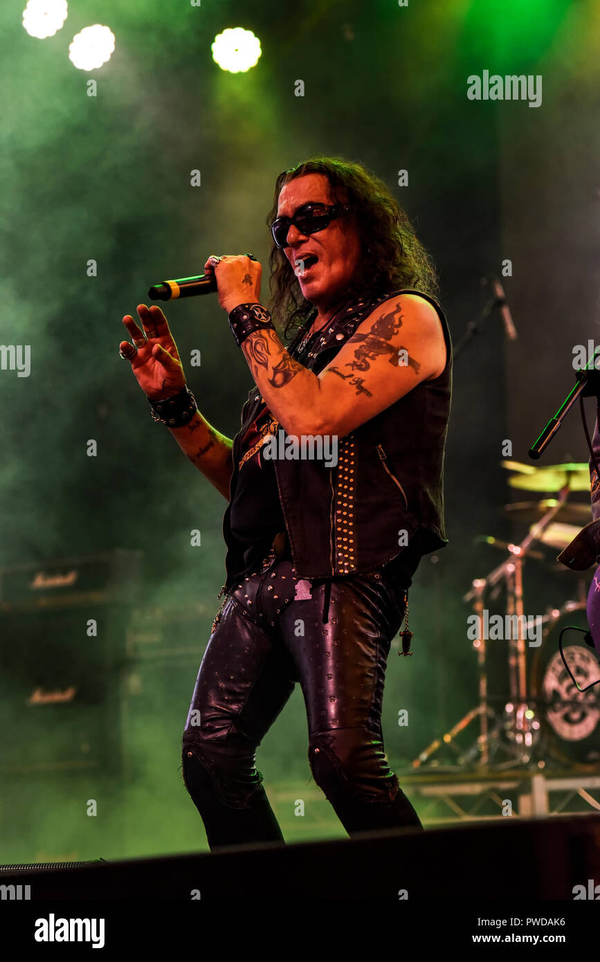 September 29, 2018, Las Vegas, Nevada, die band Ratt ein kostenloses Konzert am Las Vegas Fremont Street Experience spielt. Stockfoto