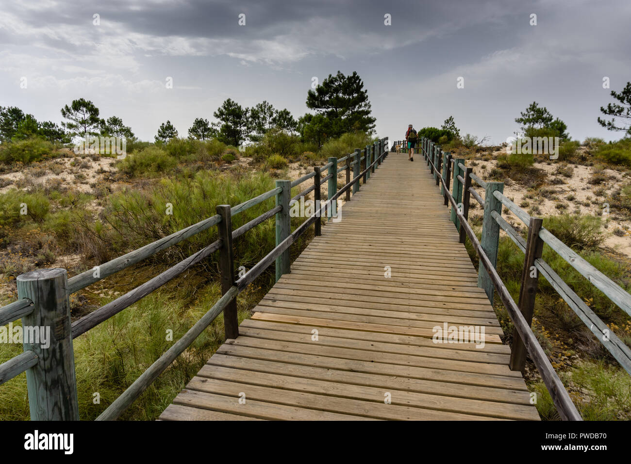 Öffentlicher Strand Zugriff auf Adao e Eva Beach auf Castro Marim, Algarve Portugal Stockfoto