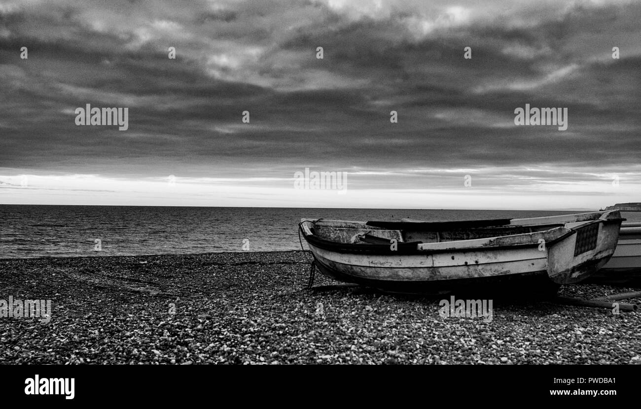 Seaford, East Sussex UK, Winter Meer Landschaft Stockfoto