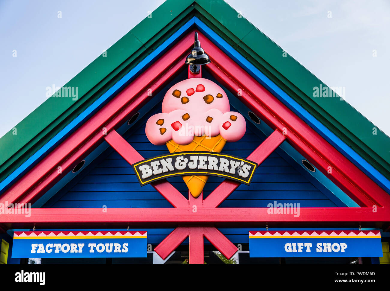 Ben & Jerry's Ice Cream Factory Waterbury Waterbury, Vermont, USA Stockfoto
