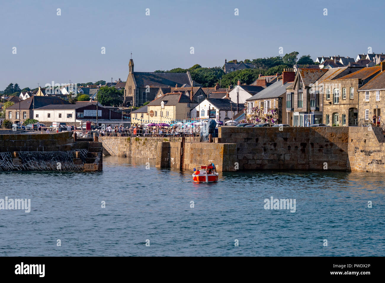 Porthleven Hafen, Cornwall, UK. Stockfoto