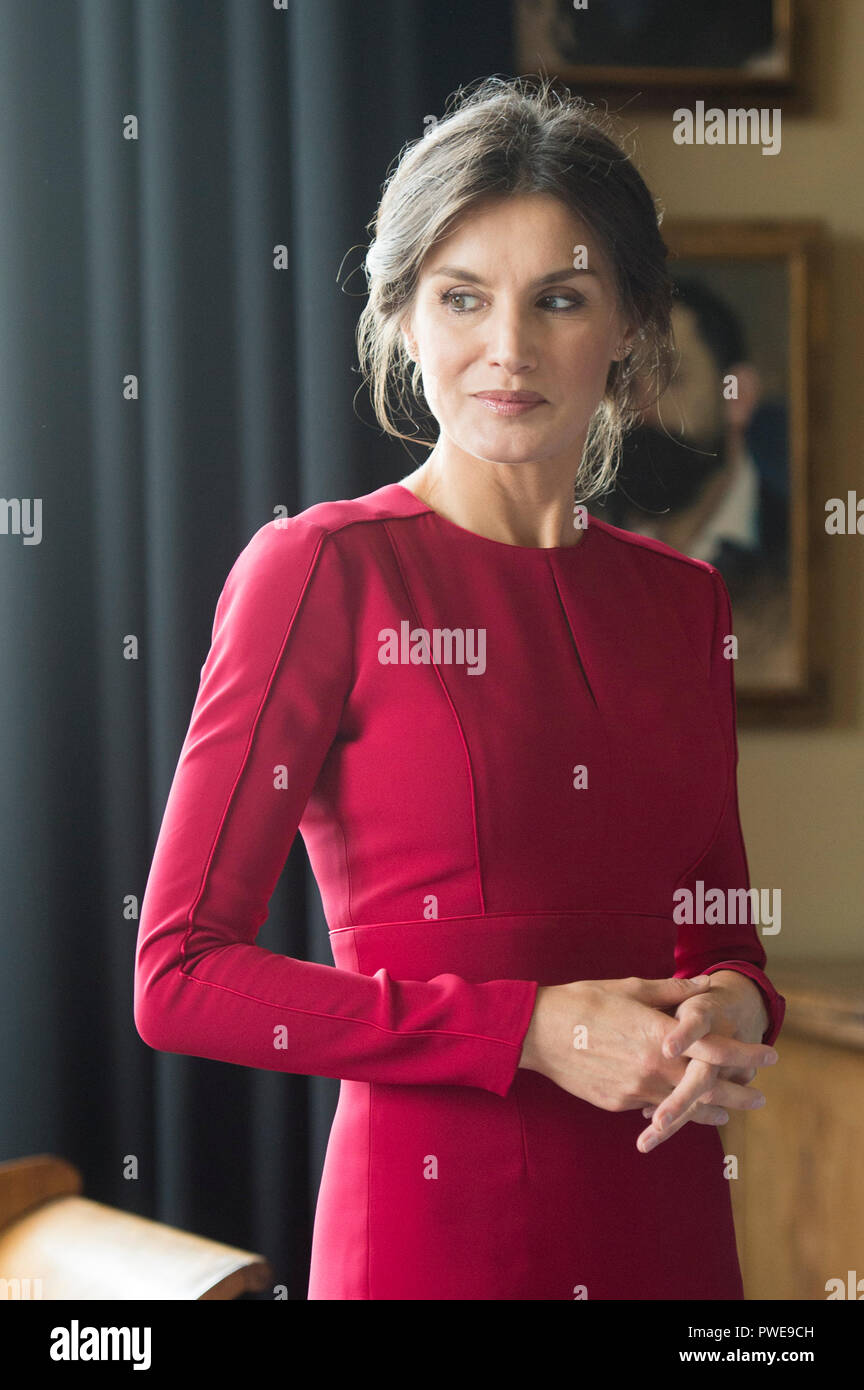 Rom, Italien. 16. Oktober, 2018. Foto Fabrizio Corradetti/LaPresse 16 Ottobre 2018 Roma, Italia Politica Visita della Regina Letizia all'Accademia di Spagna Roma Nella Foto: Regina Letizia Foto Fabrizio Corradetti/LaPresse Oktober 16th, 2018 Rom, Italien Politik Besuch der Königin Letizia zu der Spanischen Akademie in Rom in der Foto: Queen Letizia Credit: CORDON PRESSE/Alamy leben Nachrichten Stockfoto