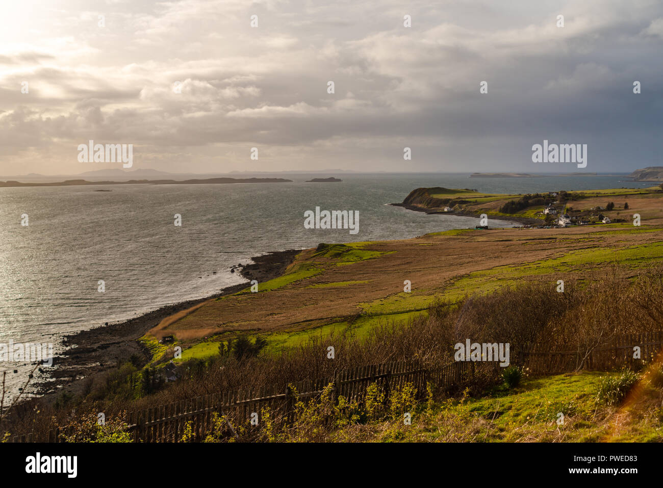 Halbinsel in der Nähe von Dunvegan, Isle of Skye, Schottland, Großbritannien Stockfoto