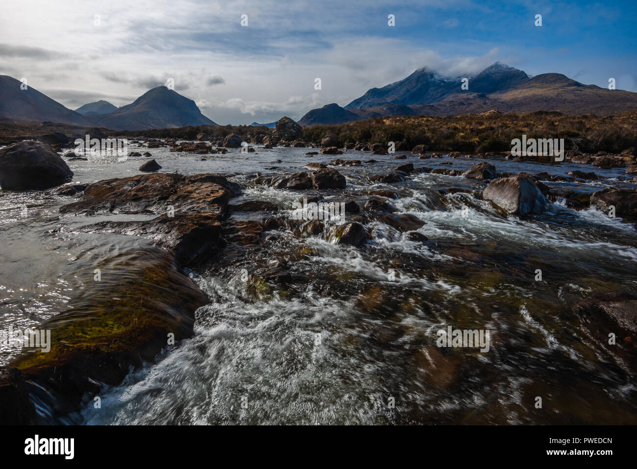 Sliglachan, Black Cuillin Mountain Range, Schottland, Großbritannien Stockfoto