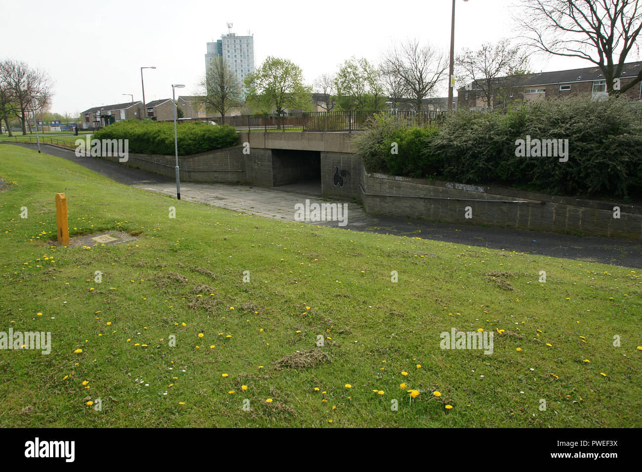 Fußgänger-Unterführung Bransholme, 1960er Jahre brutalist Architecture Stockfoto