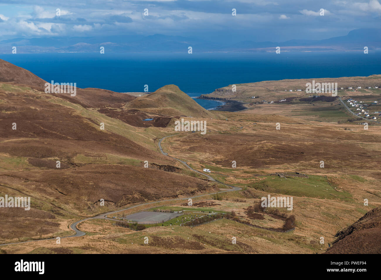 Die quiraing, trotternish Ridge, Isle of Skye, Schottland, Großbritannien Stockfoto