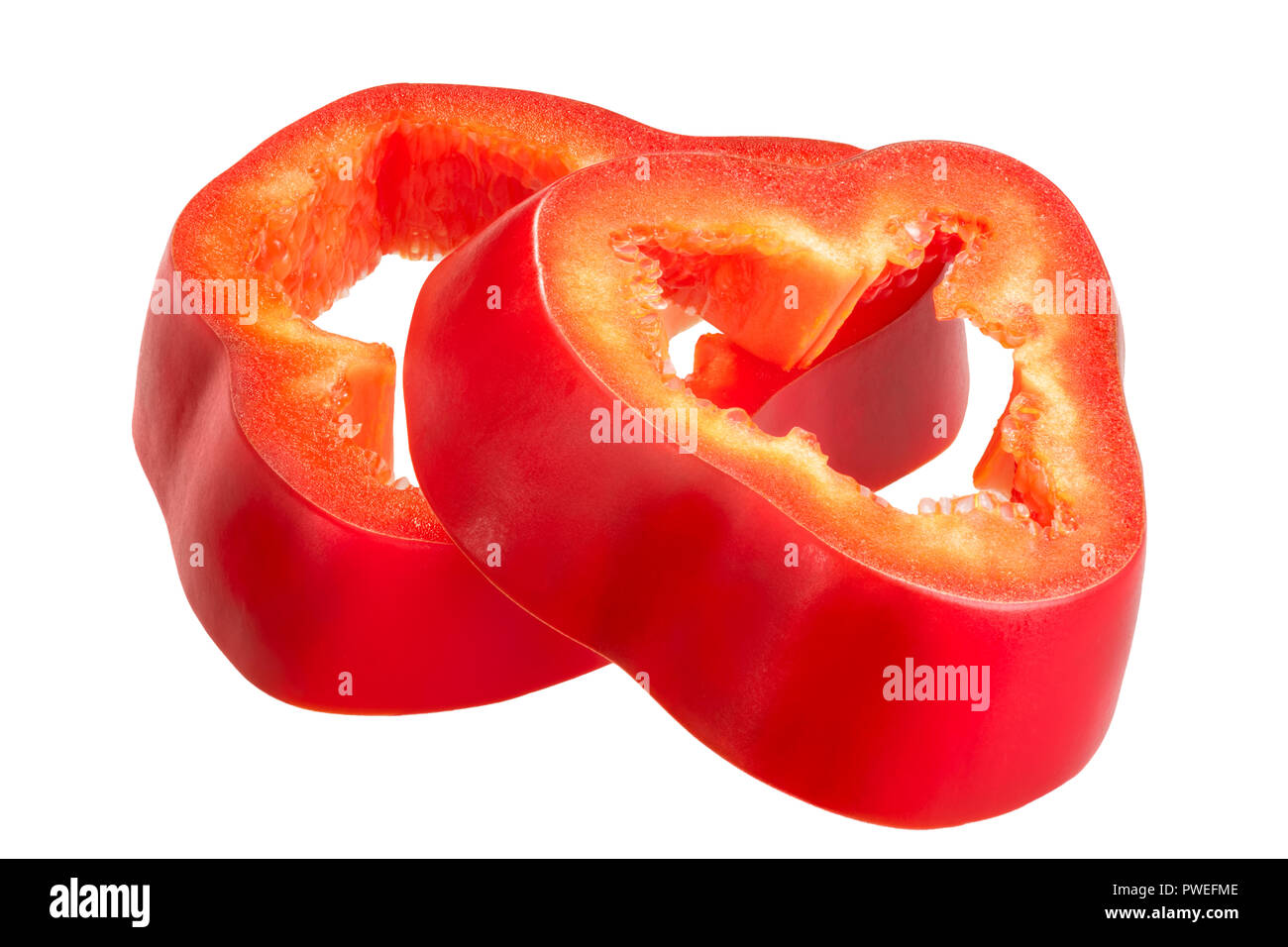 Red Paprika (Capsicum annuum, Kalifornien Wondre Sorte) Stockfoto