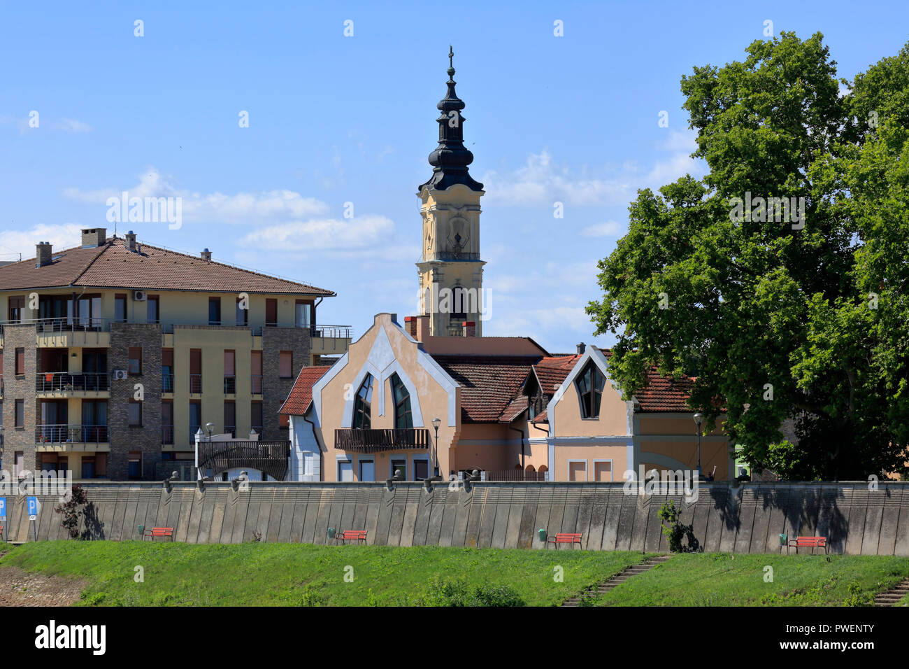 Ungarn, Mohacs auf der Donau, Transdanubien, Südtransdanubien, Komitat Baranya, Kirche der Heiligen Dreifaltigkeit, serbisch-orthodoxen Kirche Stockfoto