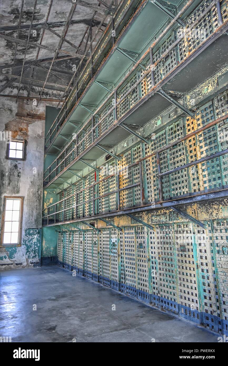 Gefängniszellen Stockfoto