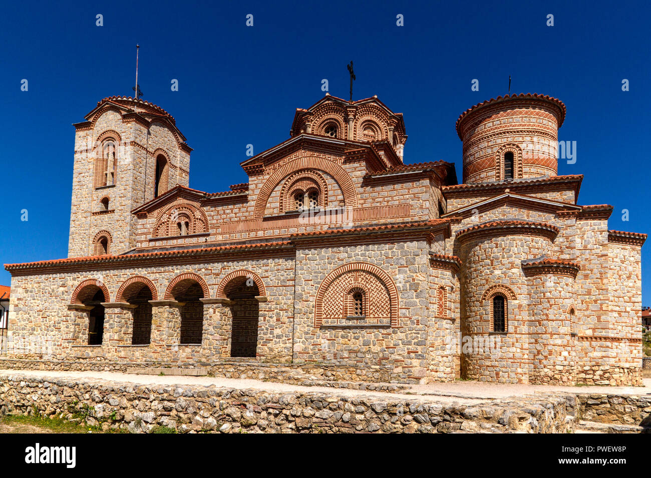 Kirche der Heiligen Clemens und Panteleimon in der Stadt Ohrid in Mazedonien Stockfoto