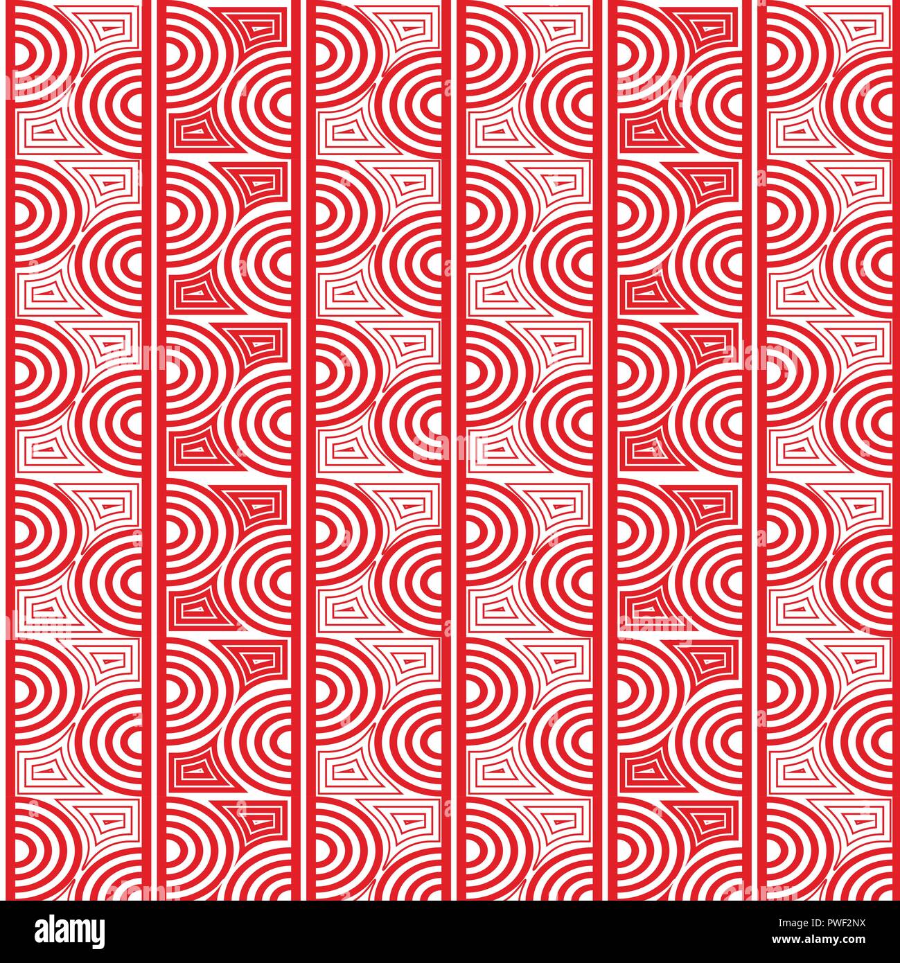 Abstrakte geometrische Muster mit Wellenlinien, streifen. Stock Vektor