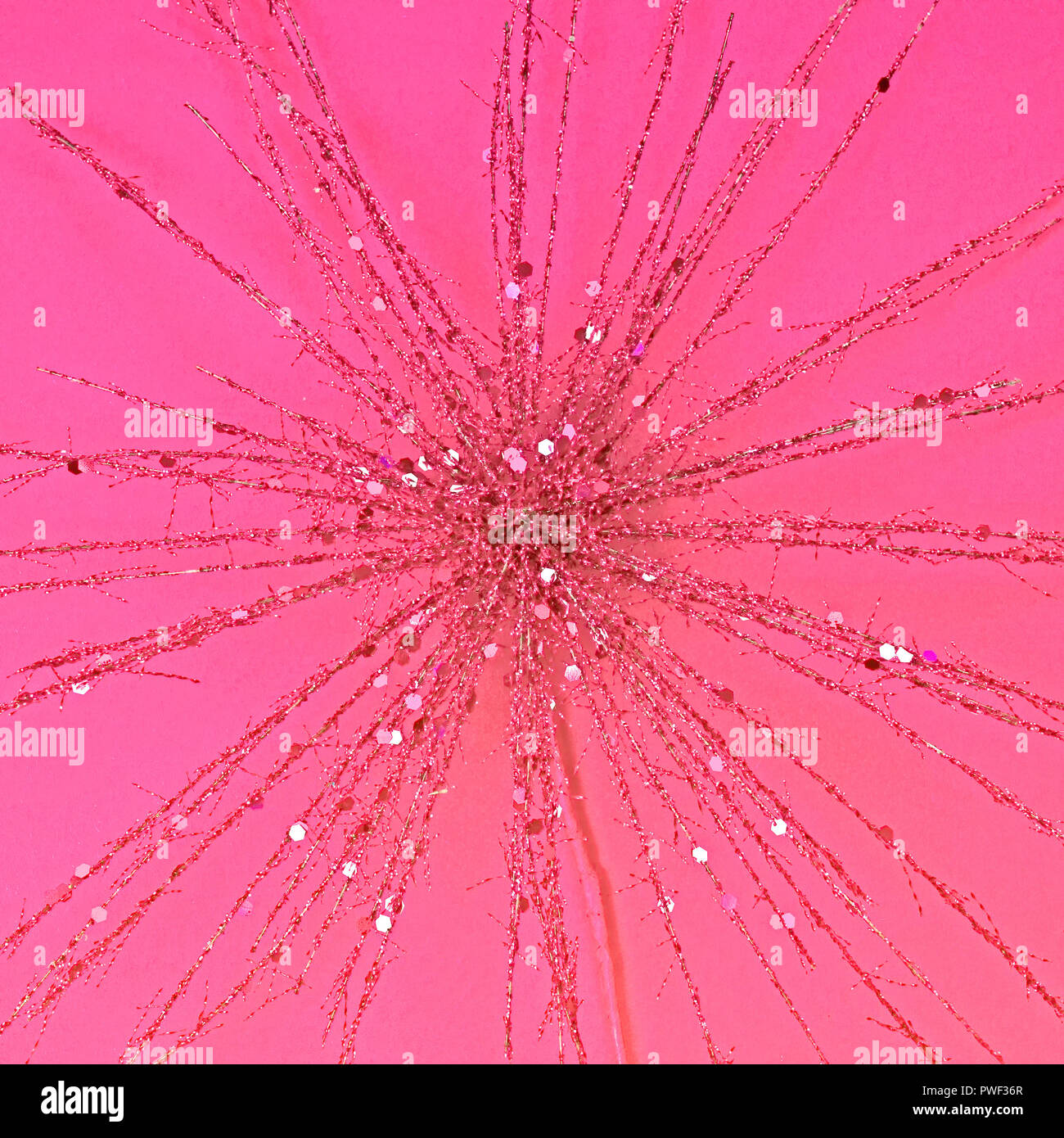 Abstract Pink Glitzer Sterne, Weihnachten Stockfoto