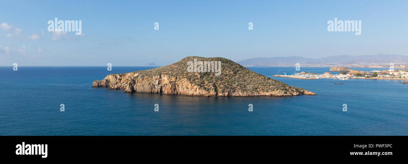 La Isla Insel Mazarron Murcia, Spanien Panoramaaussicht Stockfoto