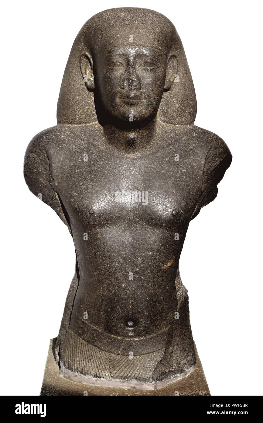Ein Link offizielle (570-526 v. Chr.) 26. Dynastie, Ende paeriod, Herrschaft von amasis. Skulptur in granodiorit. Unbekannter Herkunft. Stockfoto