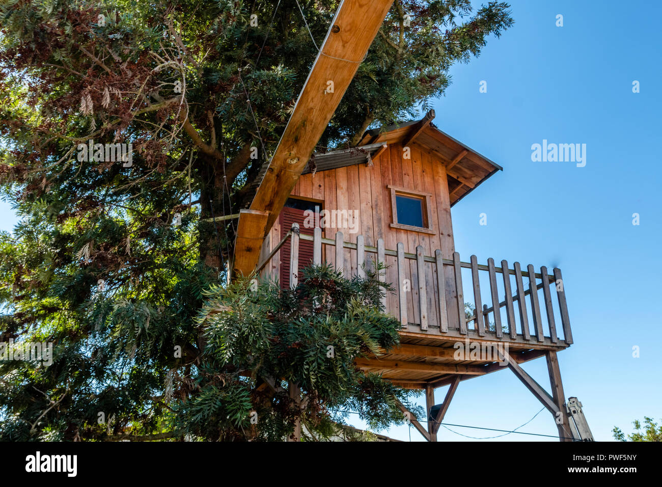 Baumhaus Fur Kinder Im Garten Playhouse Stockfoto Bild