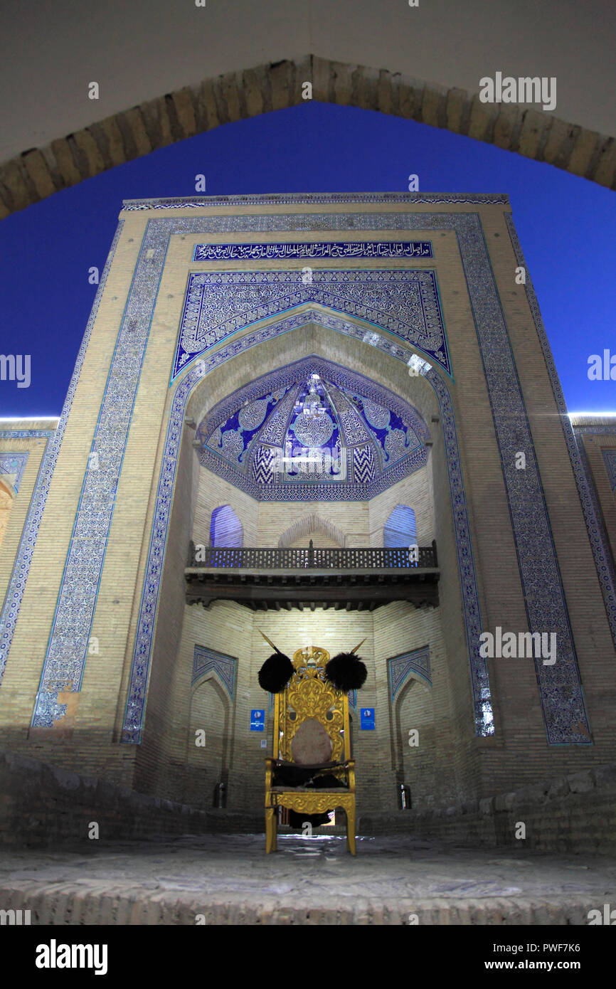 Usbekistan Chiwa, Mohammed Amin Khan Madrassa, Orient Star Hotel, Stockfoto