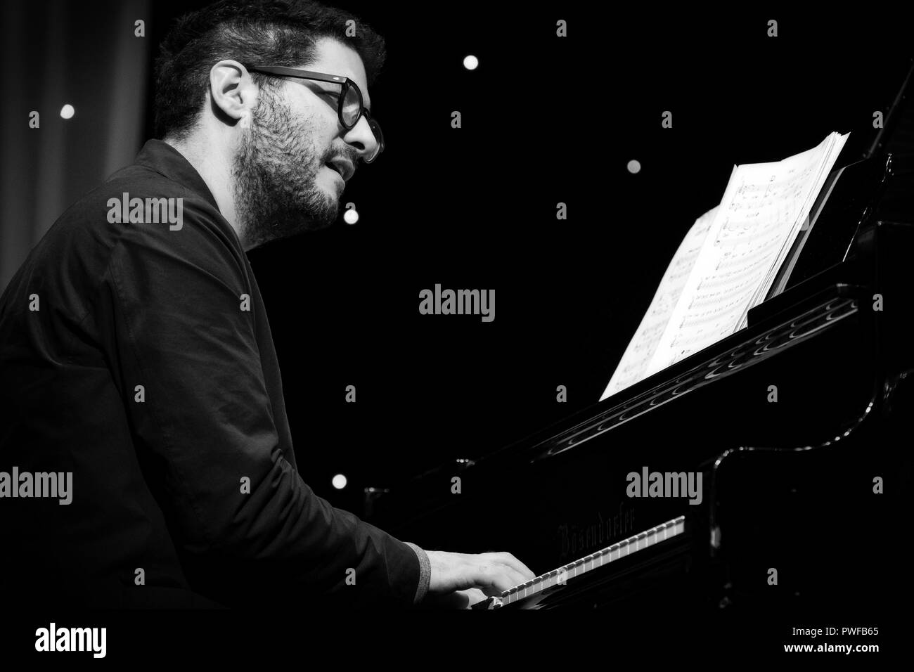 Barry Green spielt Jazz Piano an der Henry Lowther ist immer noch Wasser, Scarborough Jazz Festival 2018 Stockfoto