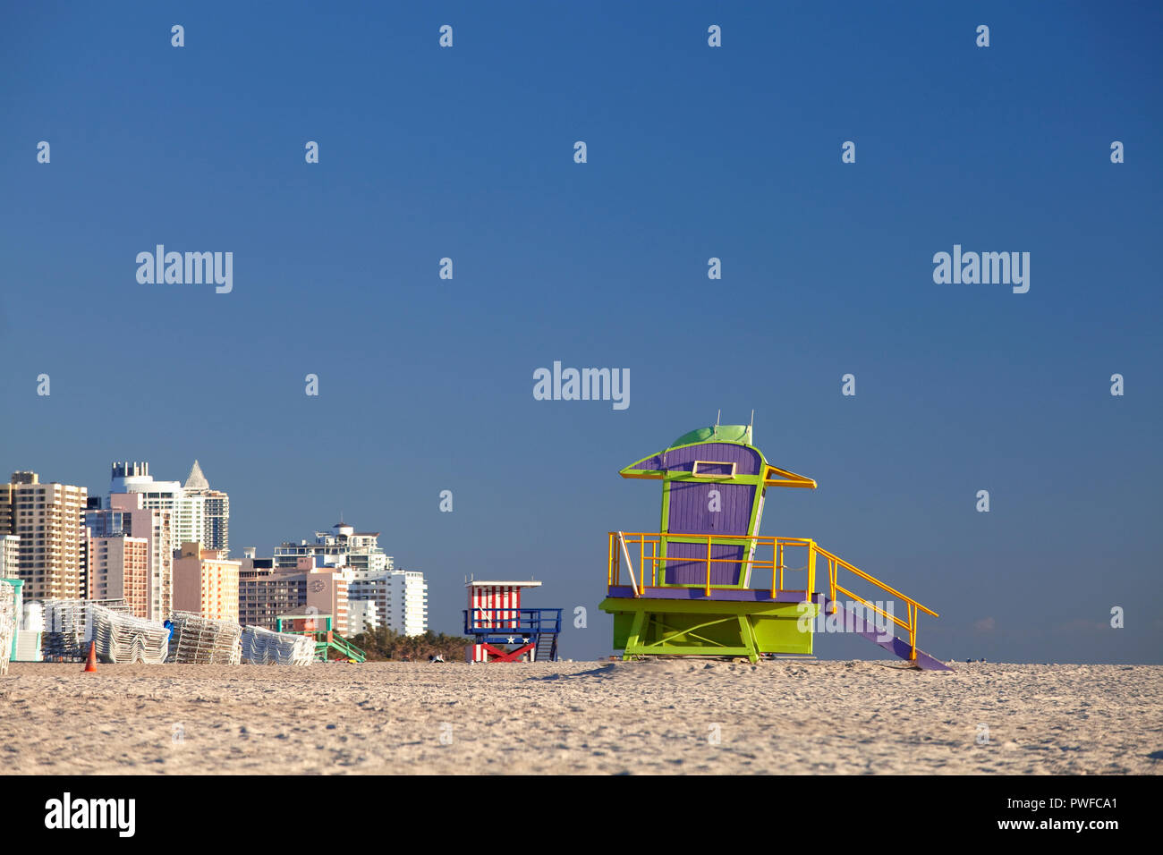 South Beach, Miami Beach, Florida, Vereinigte Staaten Stockfoto
