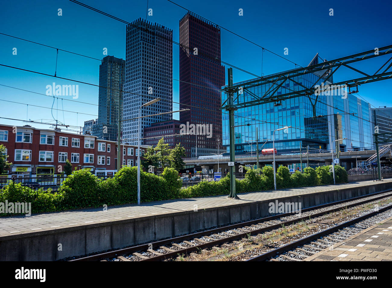 Niederlande, Den Haag - 5. August 2018: Die Skyline von Haag Stockfoto