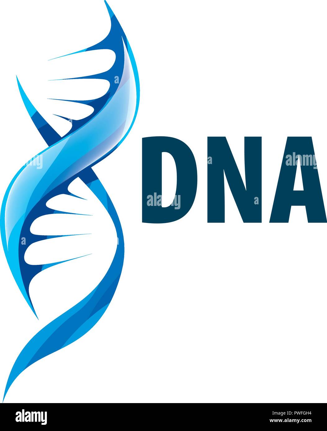 Zeichen in der Form einer Spirale DNA. Vector Illustration. Stock Vektor