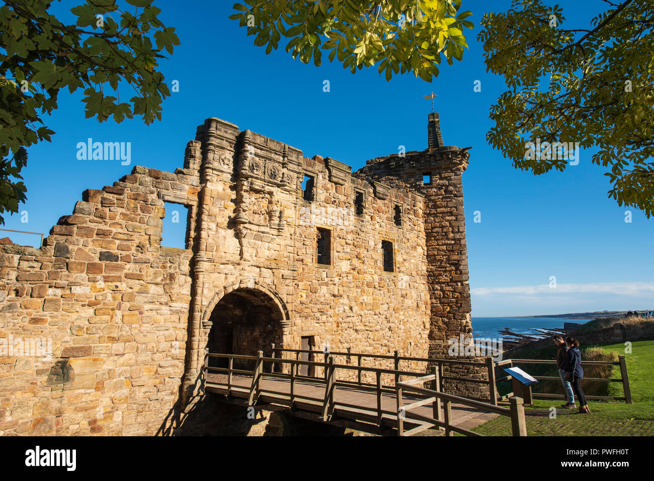 St. Andrews Castle, St Andrews, Fife, Schottland. Stockfoto