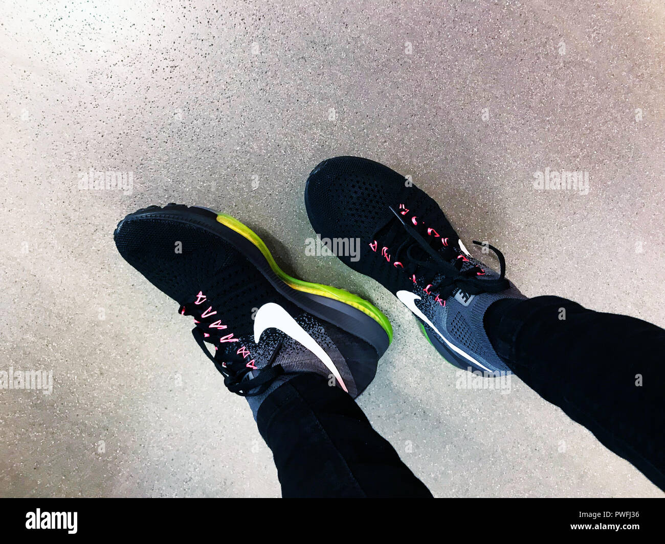 Nike Laufschuhe und Trainer. Stockfoto