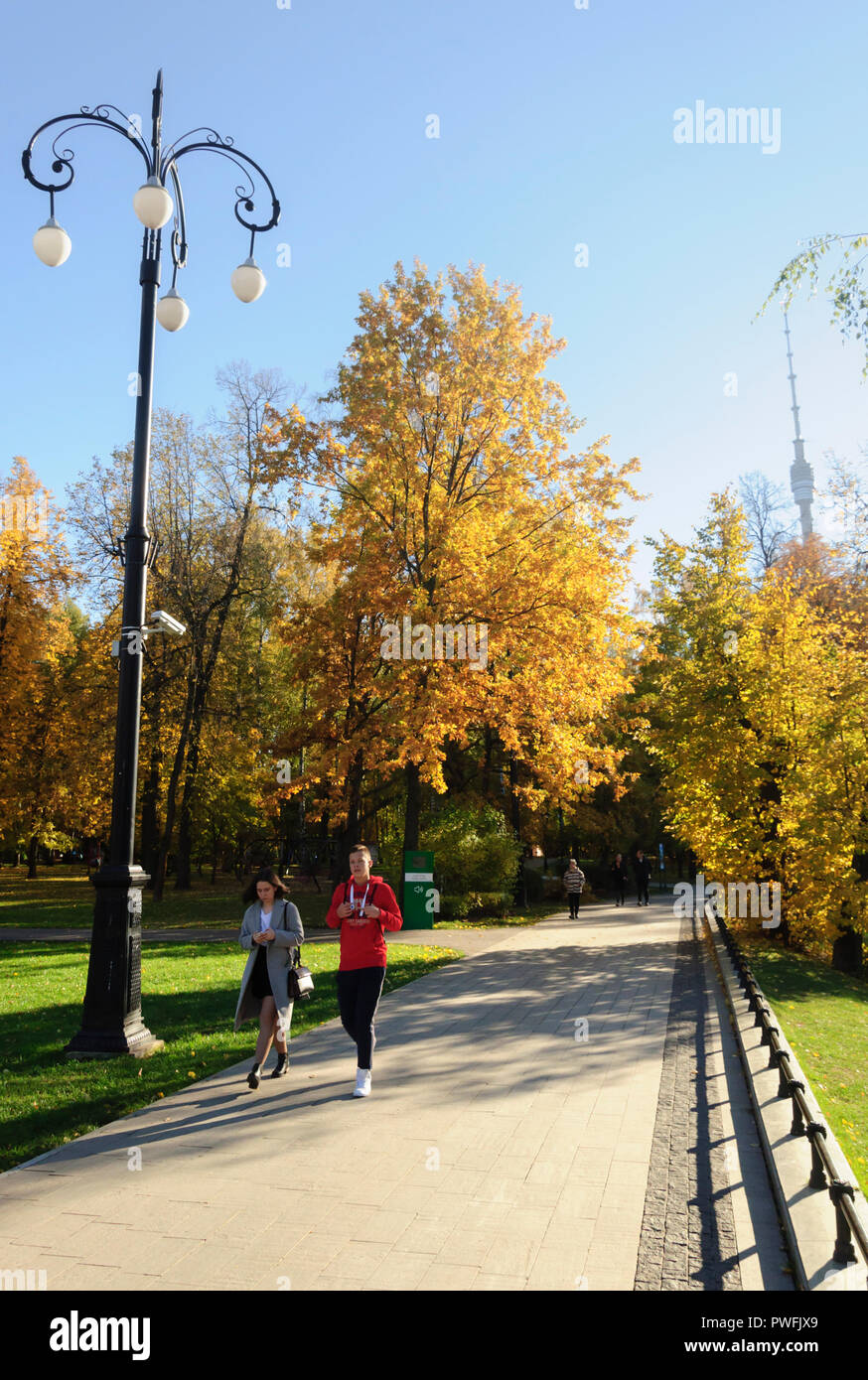 Ostankino City Park im Herbst Stockfoto