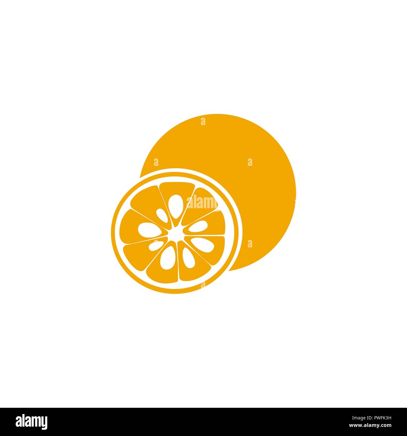 Yuzu. Japanische Zitrone Stock Vektor