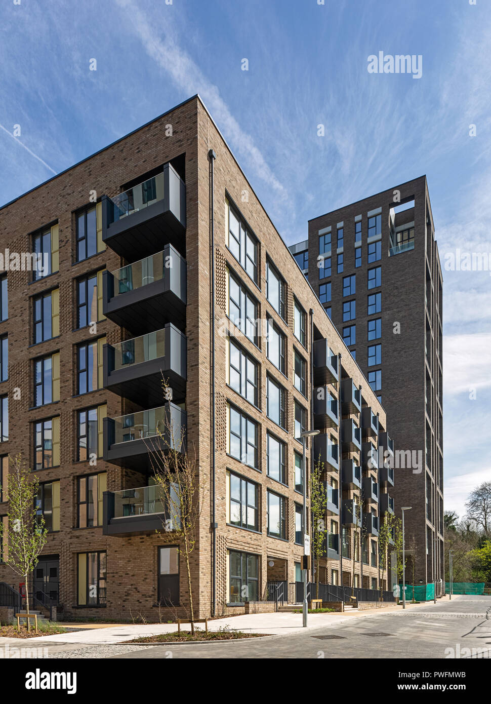 Parkside, Heathside und Lethbridge Immobilien in Lewisham Stockfoto