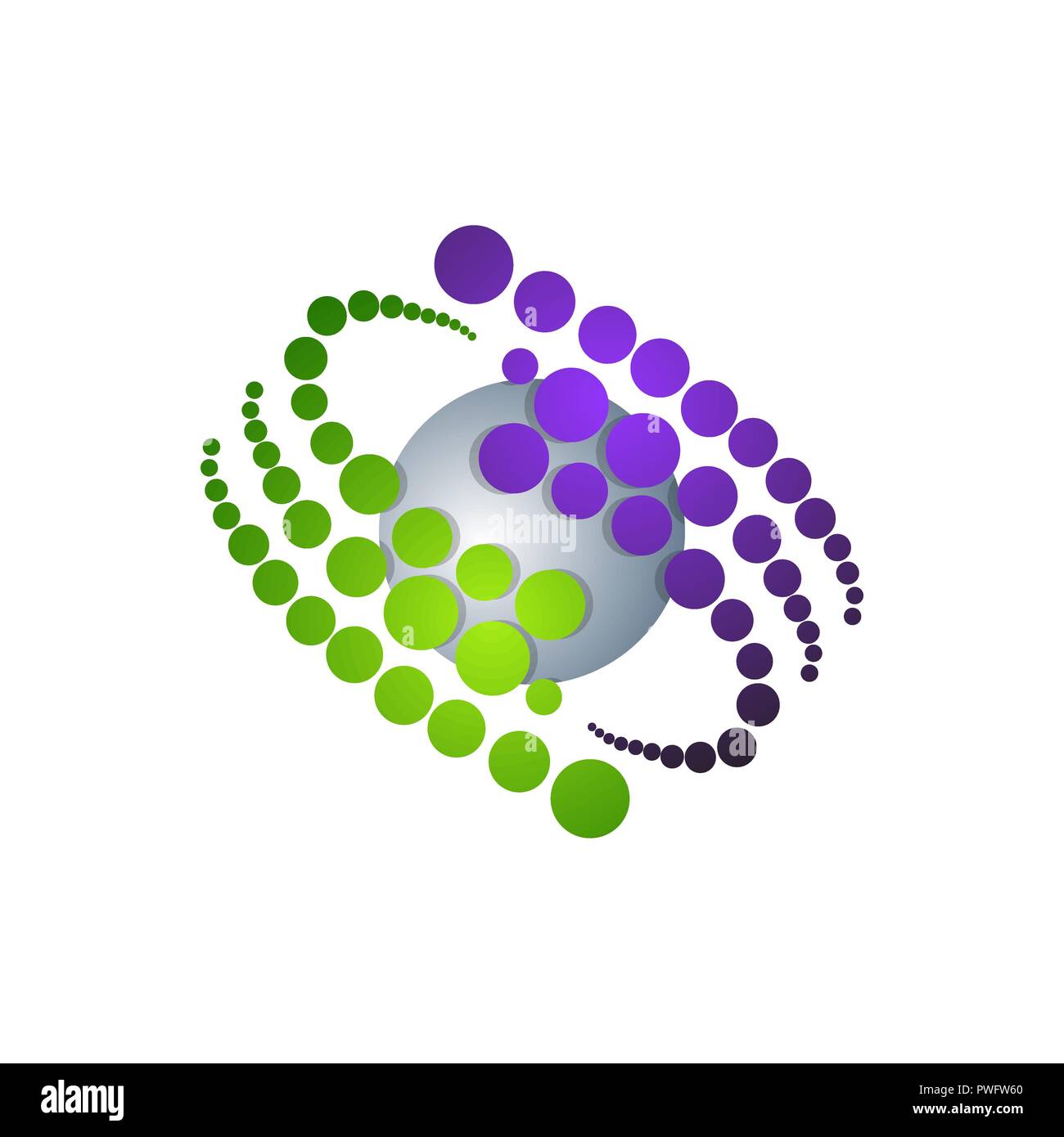 Bunte Galaxy Space Logo Design vector Template Element Stock Vektor