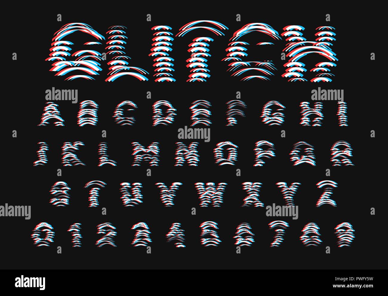 Glitch Schriftart Fotos Und Bildmaterial In Hoher Auflösung Alamy 