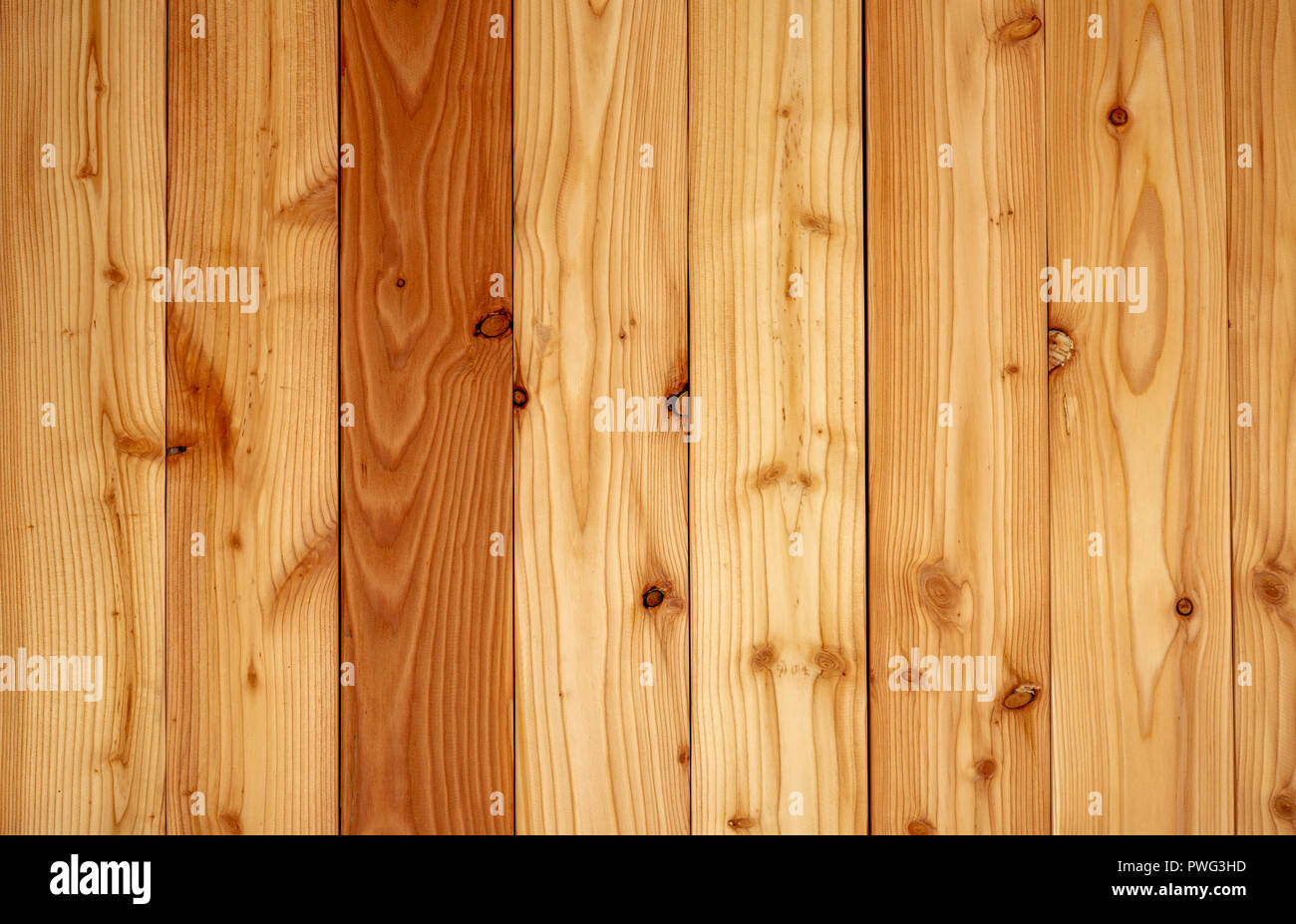 Closeup gelb Holz Textur Hintergrund. Holz Textur mit einzigartigen Muster. Leeren braunen Holzwänden. Holzbrett. Orange Holz Holz. Oberfläche von Holz wi Stockfoto