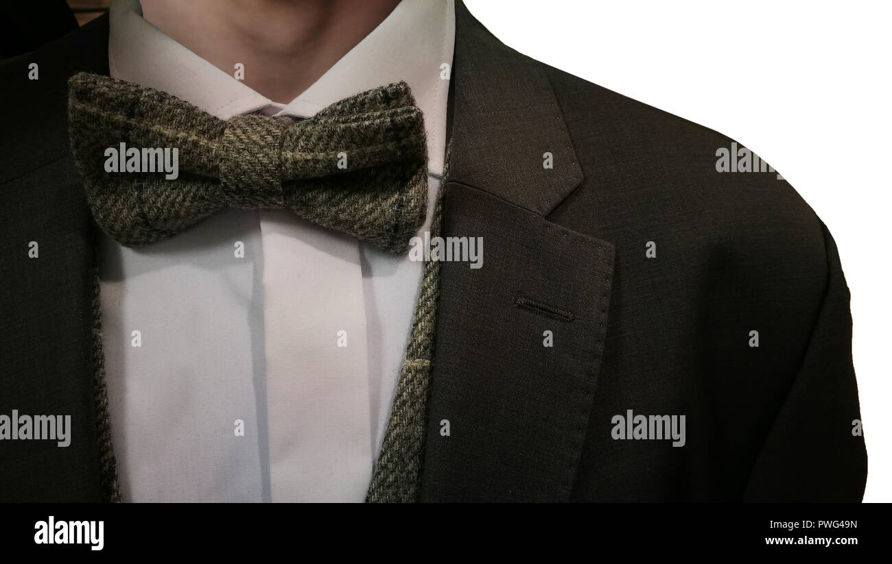 Mens Fashion Anzüge Nahaufnahme mit Hemd und Krawatte. Stockfoto