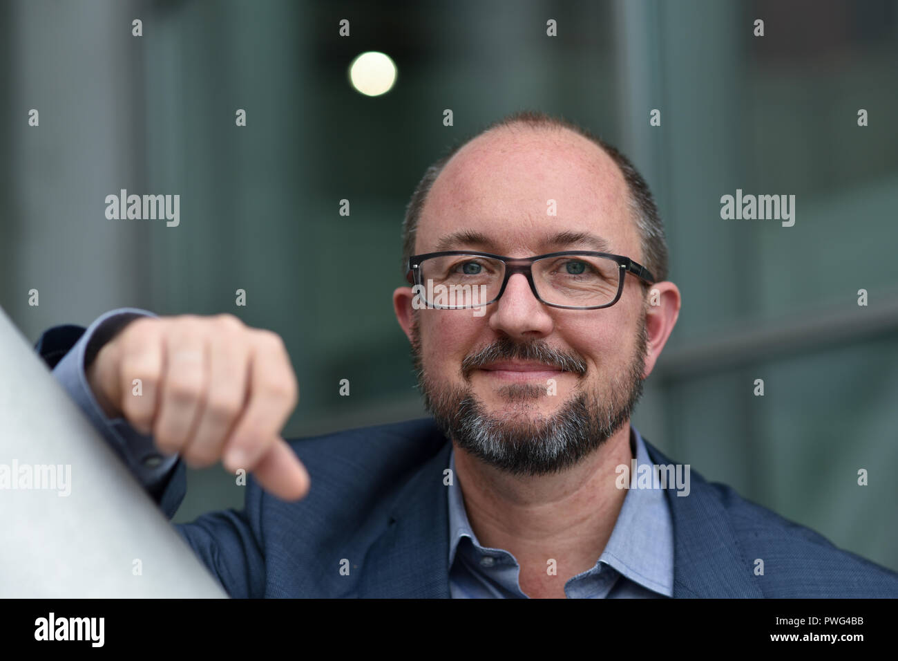 Daniel Bax im Oktober 2018 auf der Frankfurter Buchmesse. | Verwendung weltweit Stockfoto
