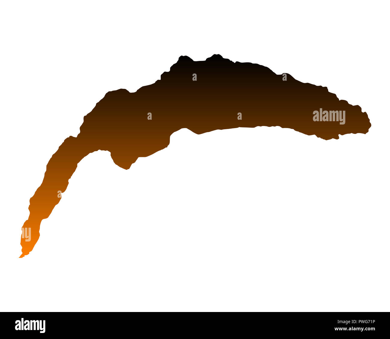 Karte des Genfer Sees Stockfoto