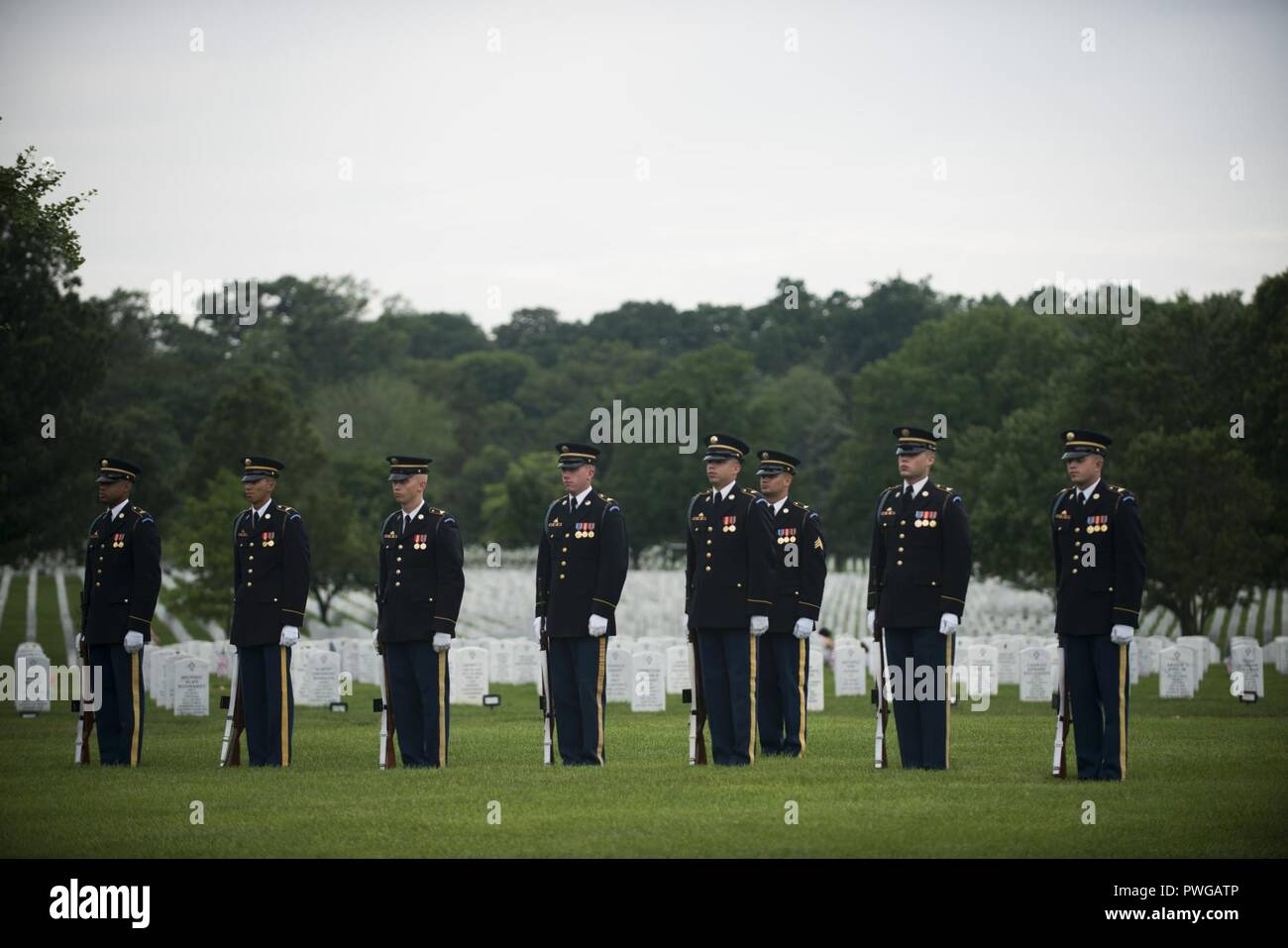 Beerdigung für Soldaten fehlt aus Vietnam Krieg in Abschnitt 60 von Arlington National Cemetery Stockfoto