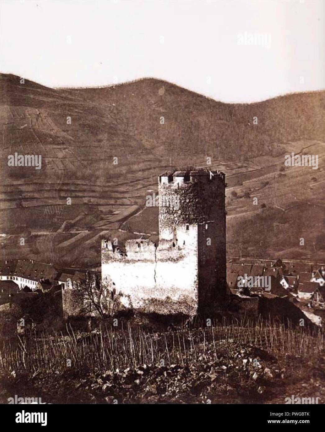 Burg Kaysersberg 1859 Braun 02. Stockfoto