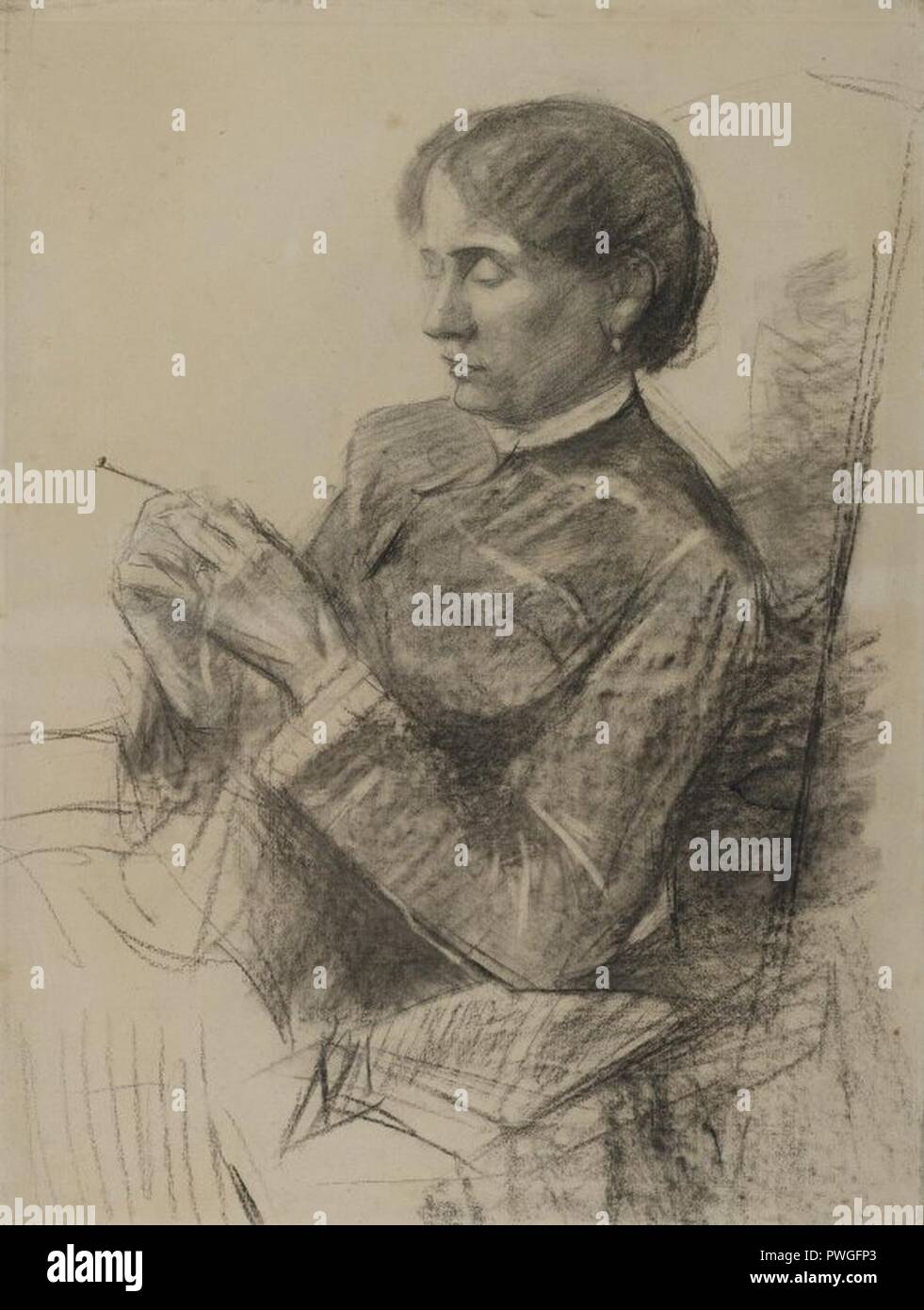 Porträt der Madame la Comtesse Adele de Toulouse-Lautrec, Henri de Toulouse-Lautrec. Stockfoto