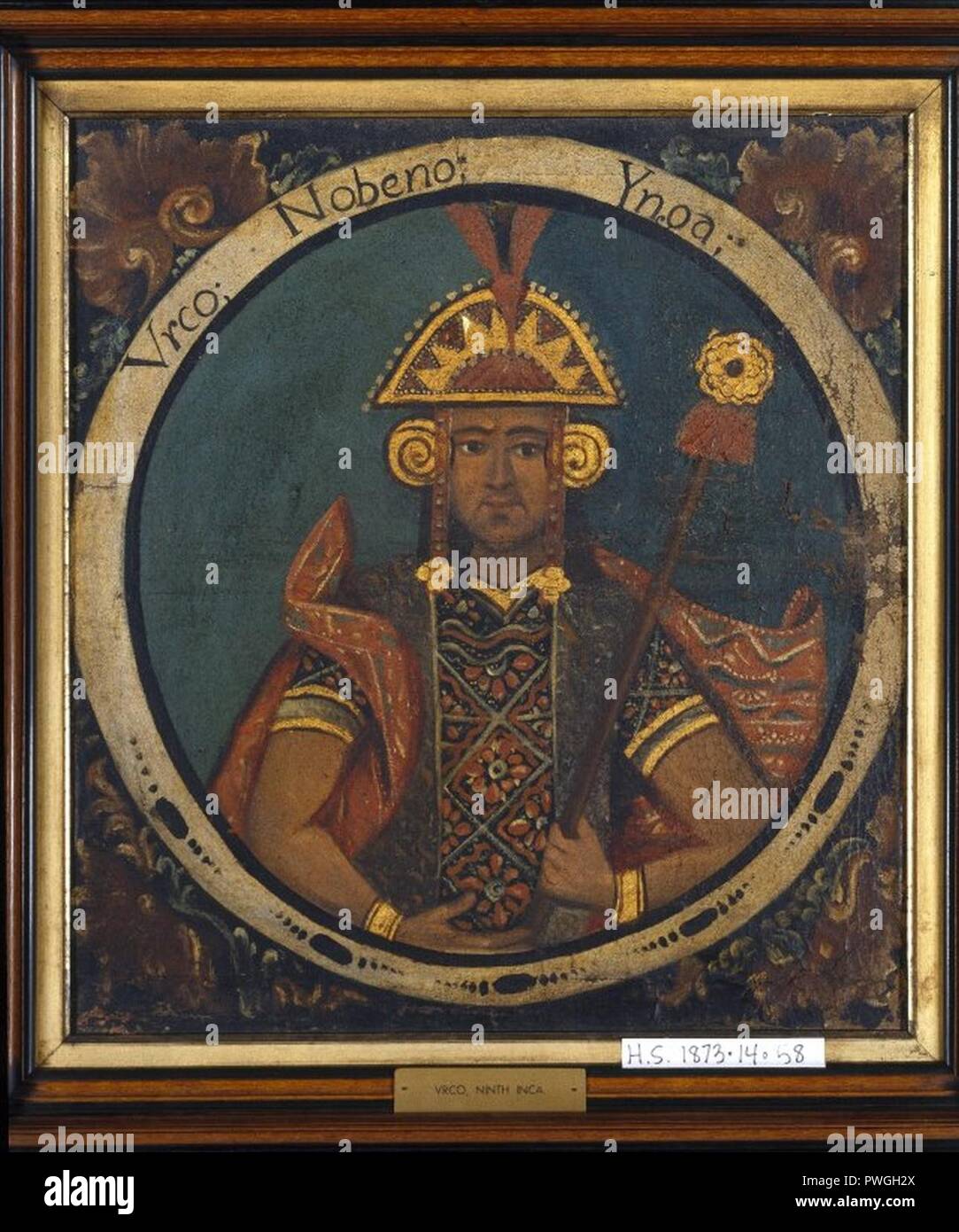Urco, 9 Inca, 1 von 14 Porträts von Inca Könige - insgesamt. Stockfoto